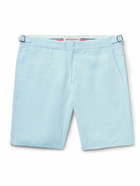 Orlebar Brown - Norwich Slim-Fit Linen Shorts - Blue