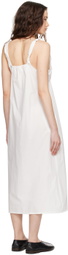 Deiji Studios White 'The Ruched Tie' Midi Dress