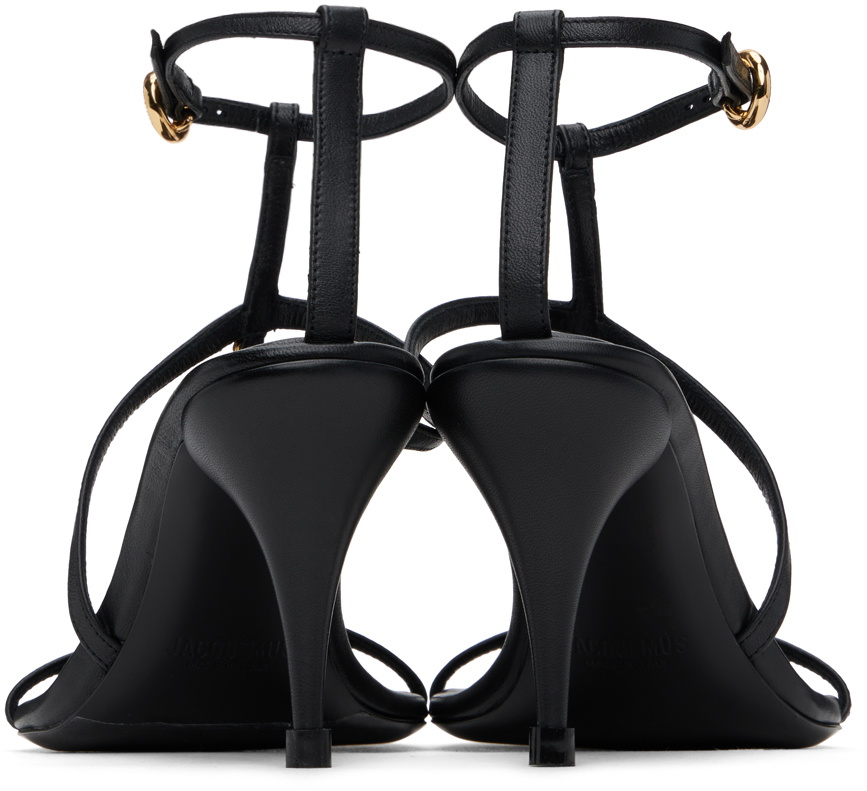 JACQUEMUS Black Le Chouchou 'Les sandales Pralu' Heeled Sandals