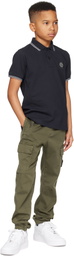 Stone Island Junior Kids Navy 21348 Organic Stretch Cotton Piqué Polo