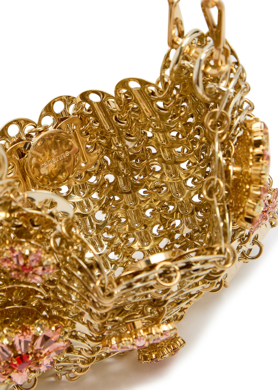 Rabanne 1969 Nano Embellished Metal Disc Shoulder bag - Gold - One Size