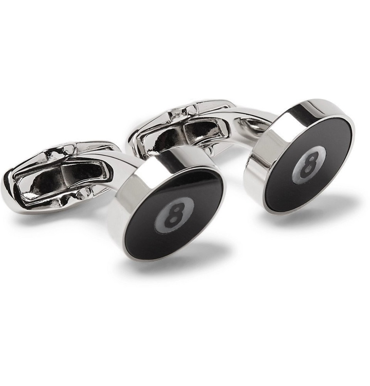 Photo: Paul Smith - 8-Ball Silver-Tone Mother-of-Pearl Cufflinks - Black
