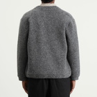 Universal Works Men's Wool Fleece Advance Cardigan in Grey Marl