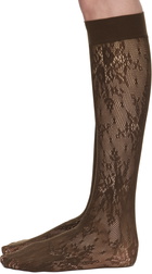 Swedish Stockings Brown Rosa Lace Knee-Highs Socks