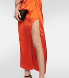 The Sei One-shoulder silk midi dress