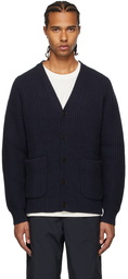 Wood Wood Navy Waffle Kalle Cardigan