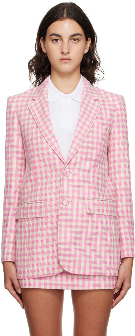 AMI Paris Pink Check Blazer AMI