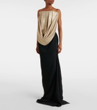 Maticevski Zeal draped lamé top
