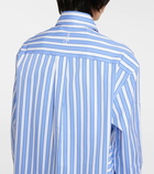 JW Anderson Striped peplum cotton shirt