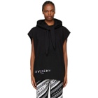 Givenchy Black Sleeveless Logo Hoodie