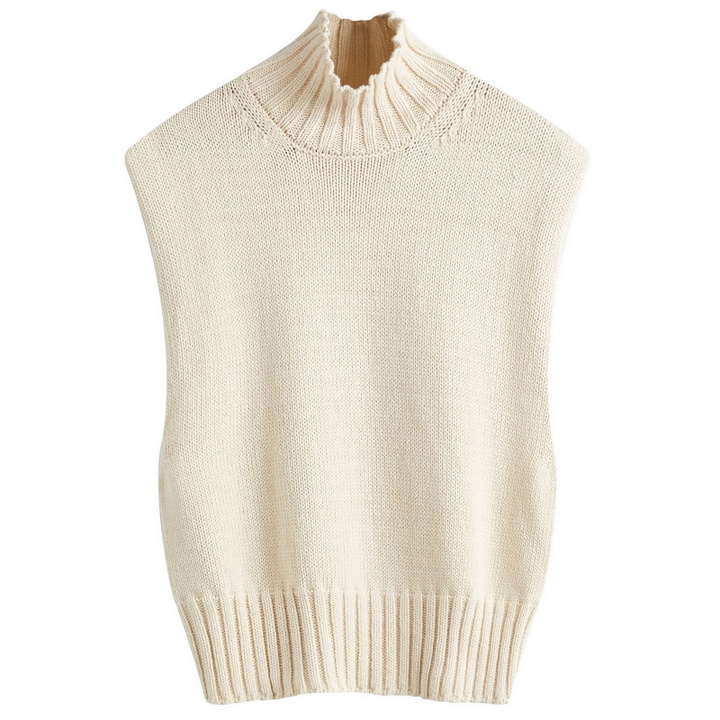 Photo: Róhe Women's Cashmere Sleeveless Turtleneck in Cream