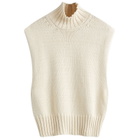 Róhe Women's Cashmere Sleeveless Turtleneck in Cream