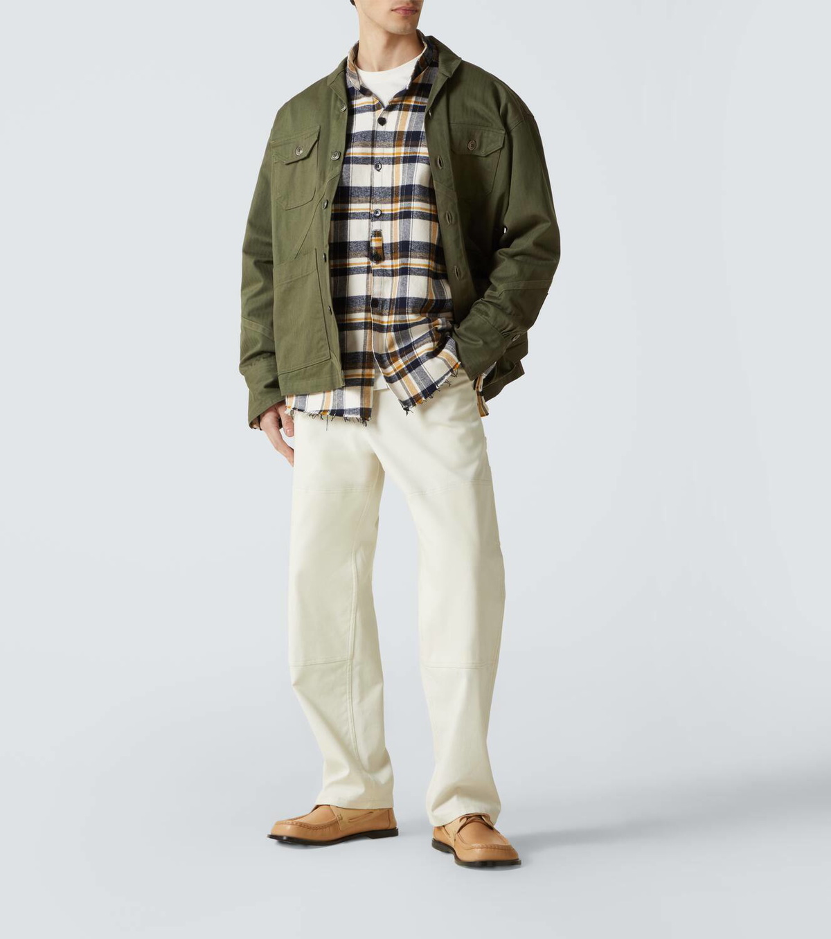 Greg Lauren Plaid cotton shirt