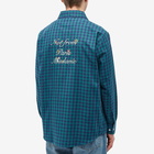 Drole de Monsieur Men's Drôle de Monsieur Floral Logo Chack Shirt in Dark Green