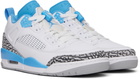 Nike Jordan White & Blue Jordan Spizike Low Sneakers