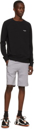 Balmain Black Cotton Sweatshirt