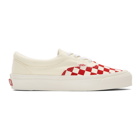 Vans Red and Off-White Checkerboard Era CRFT Sneakers