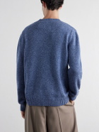 Valentino Garavani - Appliquéd Wool Sweater - Blue