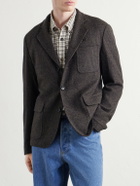Oliver Spencer - Solms Wool-Blend Houndstooth Blazer - Brown