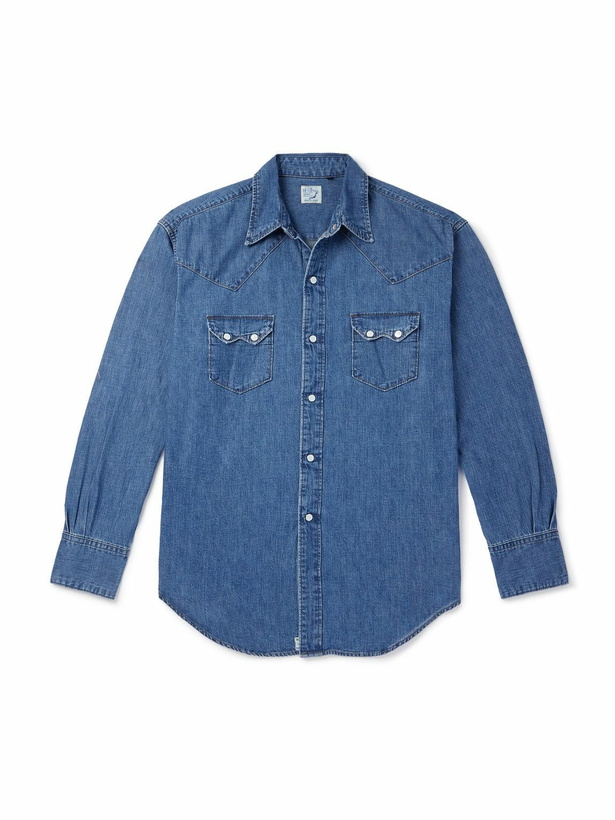 Photo: OrSlow - Denim Western Shirt - Blue