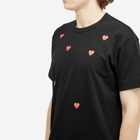Comme des Garçons Play Men's Many Heart T-Shirt in Black