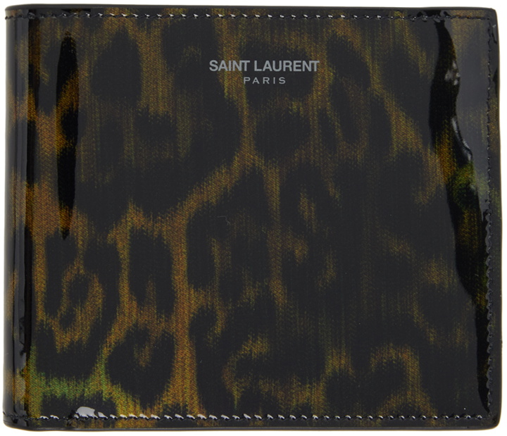 Photo: Saint Laurent Black & Brown Leopard Print East/West Wallet