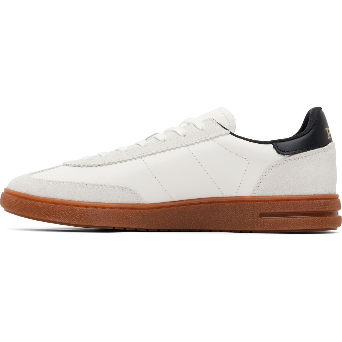 Polo Ralph Lauren White Bedford Leather-Suede Sneakers
