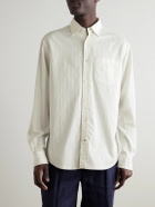 Dunhill - Striped Cotton-Jacquard Shirt - White