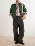 BODE - Coach Waxed-Cotton Blouson Jacket - Green