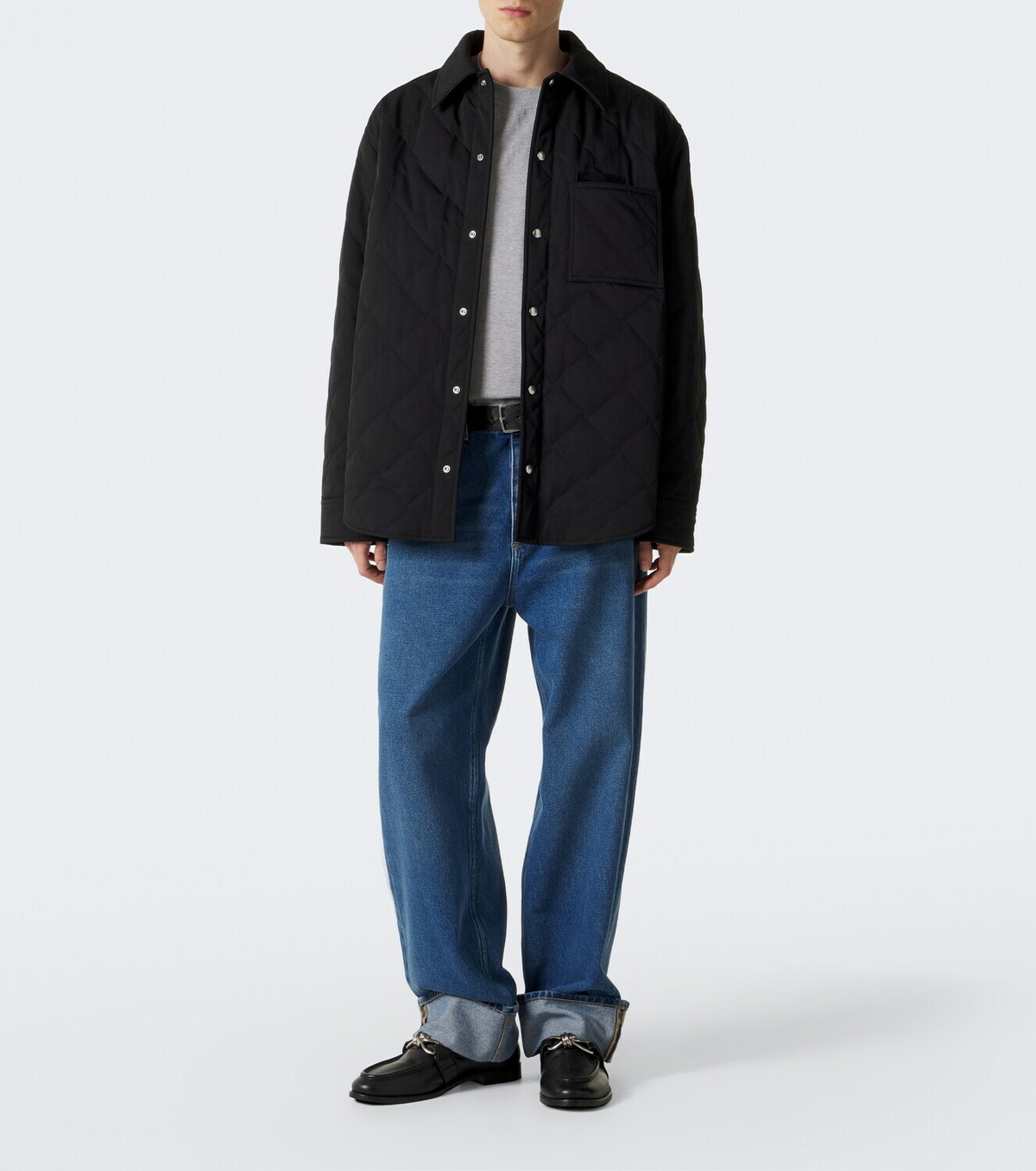 Bottega Veneta Intrecciato quilted cotton-blend overshirt