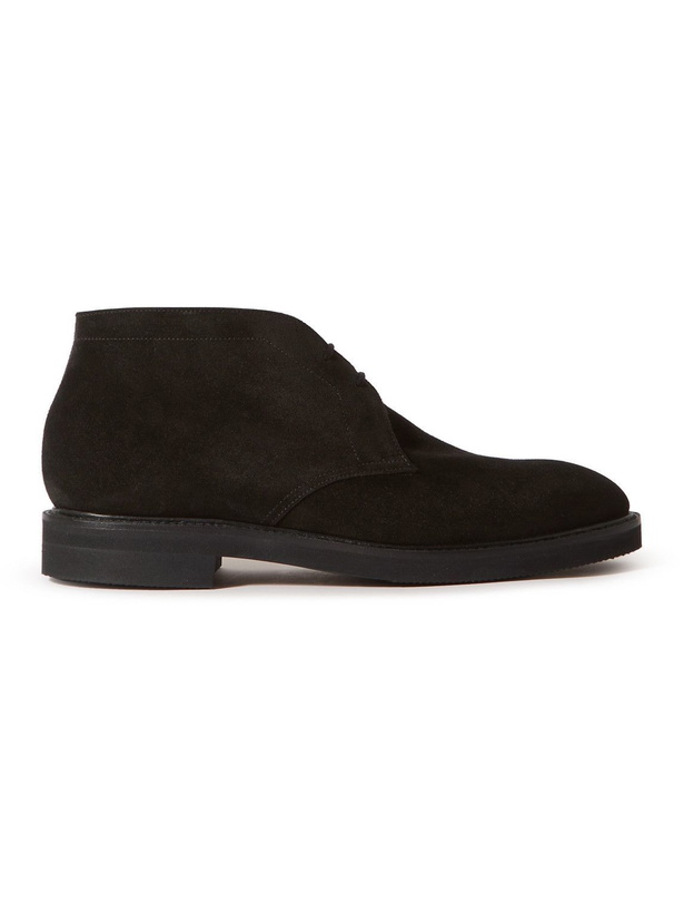 Photo: John Lobb - Heywood Suede Chukka Boots - Black