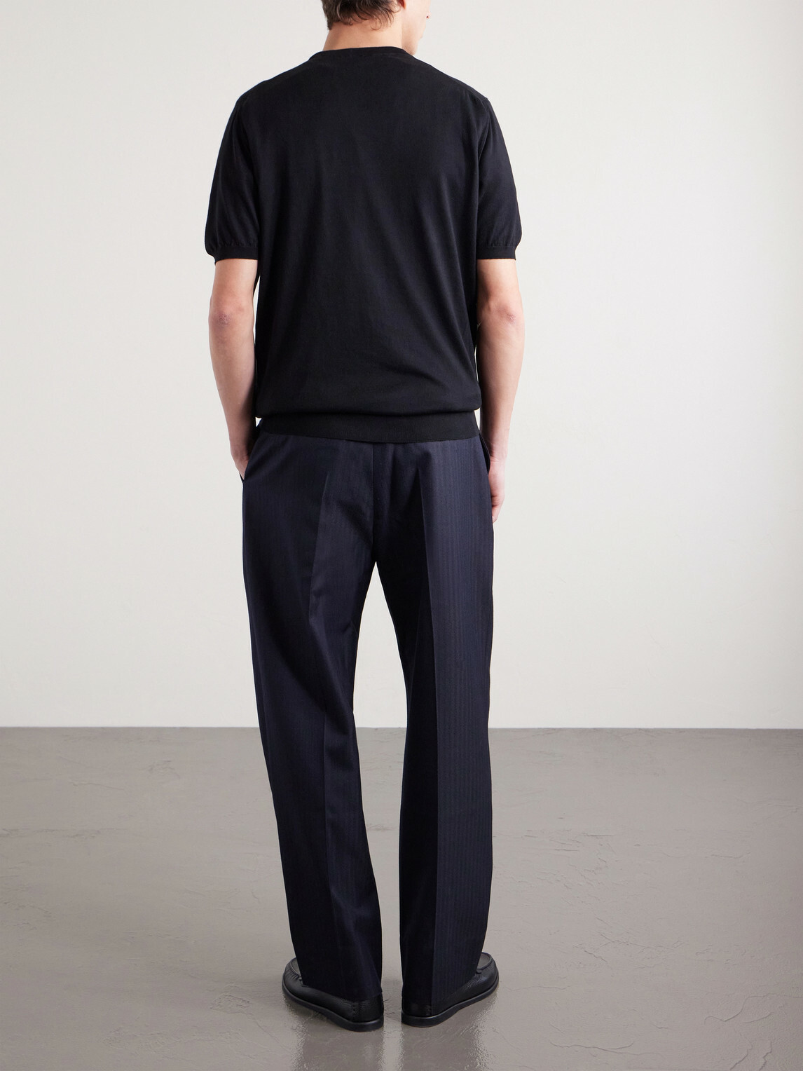 Kiton - Knitted Cotton T-Shirt - Black