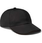 Ermenegildo Zegna - Logo-Embroidered Wool and Silk-Blend Baseball Cap - Black