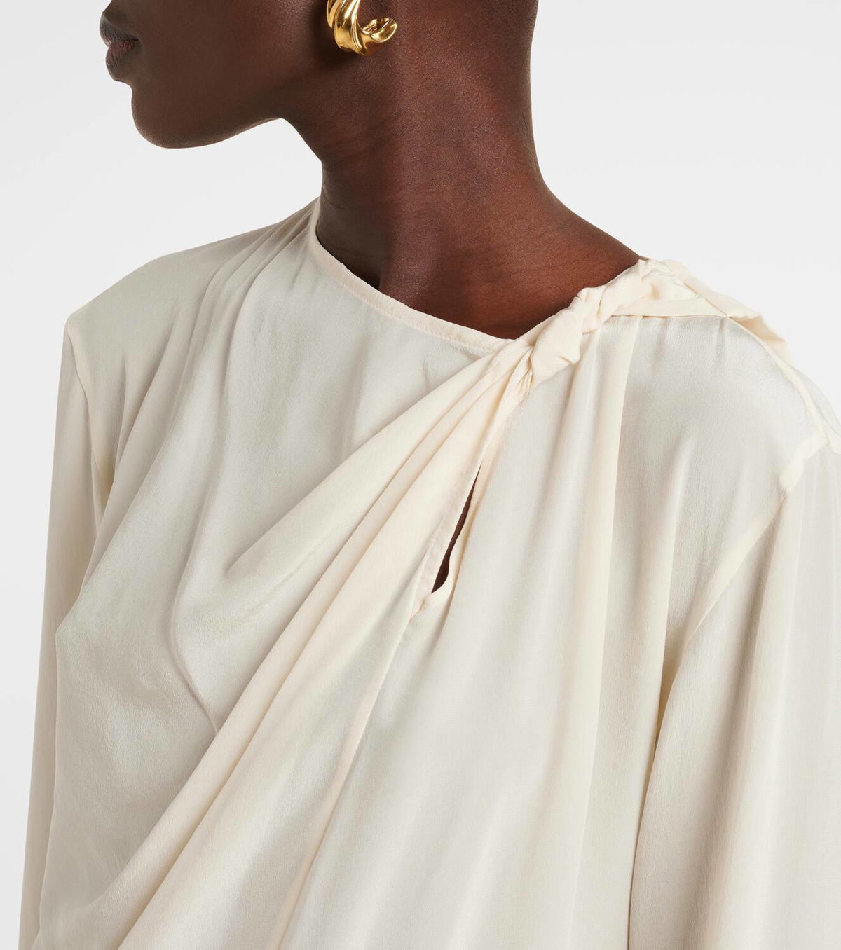 Victoria Beckham Scarf-detail silk blouse