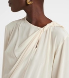 Victoria Beckham Scarf-detail silk blouse