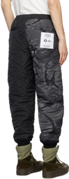 AAPE by A Bathing Ape Black Alpha Industries Edition Quilted Logo Lounge Pants