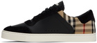 Burberry Black & Beige Check Sneakers