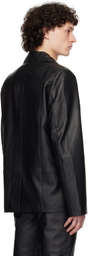 Deadwood Black Stanley Leather Blazer