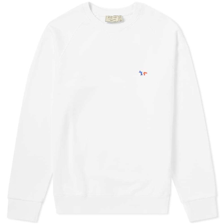 Photo: Maison Kitsun&eacute; Tricolour Fox Crew Sweat White