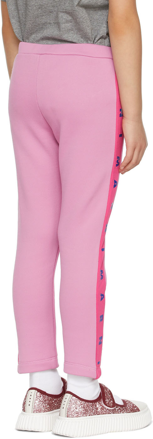 Marni Kids Pink Logo Track Pants Marni