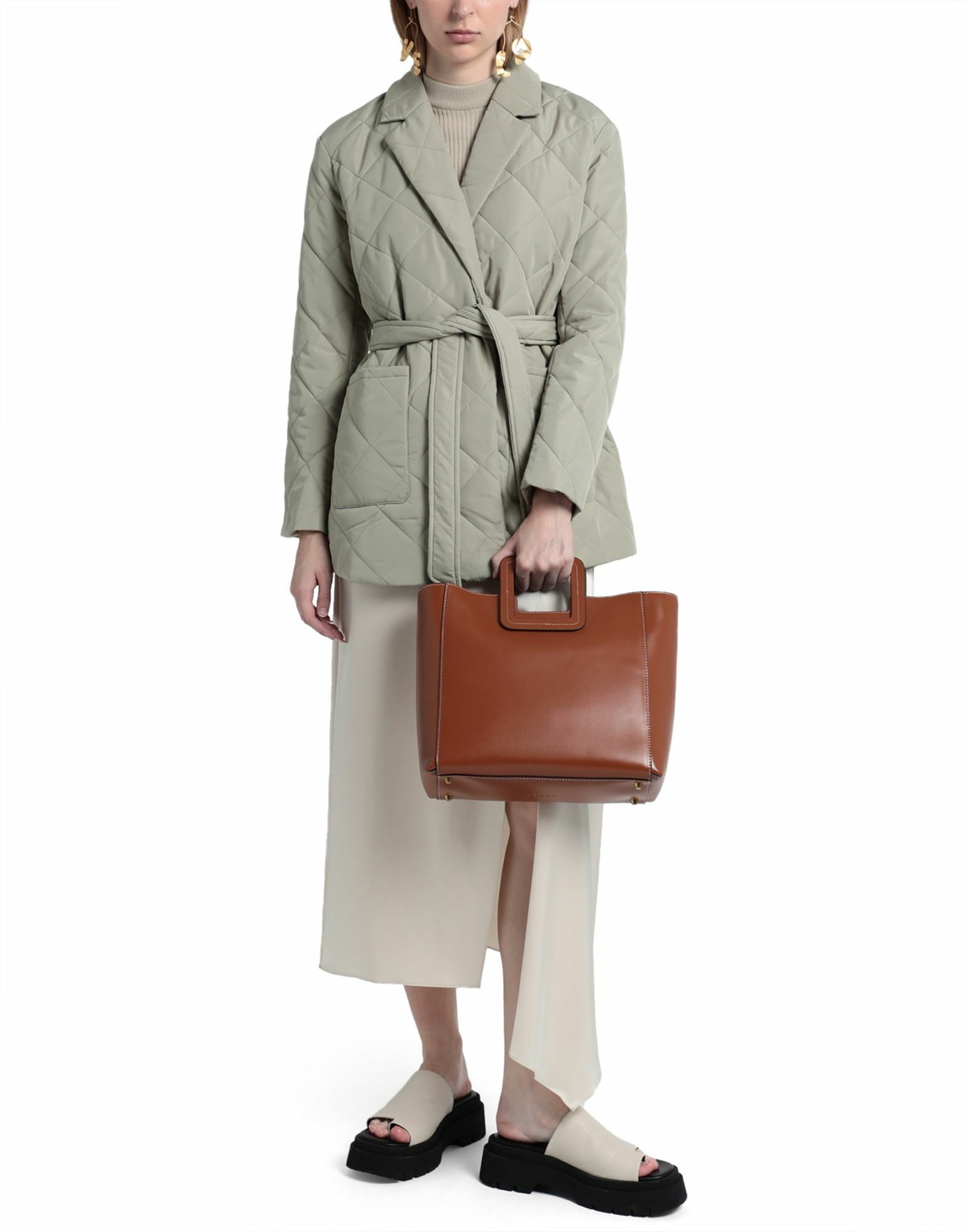Staud Womens Handbag Tan