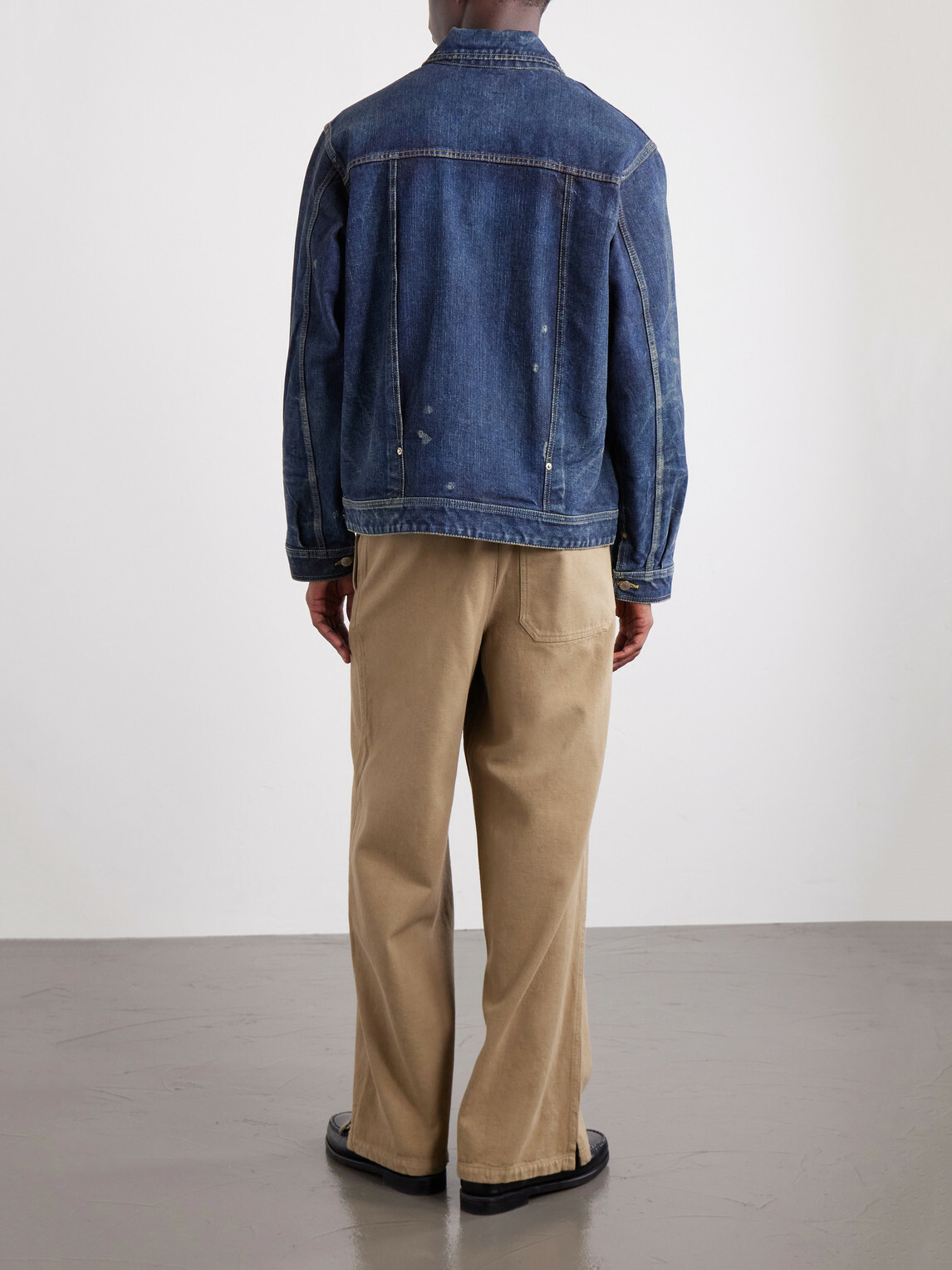 Beams Plus - Digger Distressed Denim Jacket - Blue