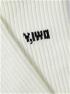 Y,IWO - Logo-Jacquard Ribbed Cotton-Blend Socks