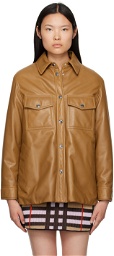 Burberry Brown Plongé Leather Jacket