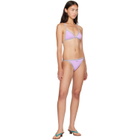 Versace Purple Greca Bikini Top