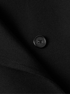 The Row - Kolden Belted Double-Breasted Grain De Poudre Wool Coat - Black
