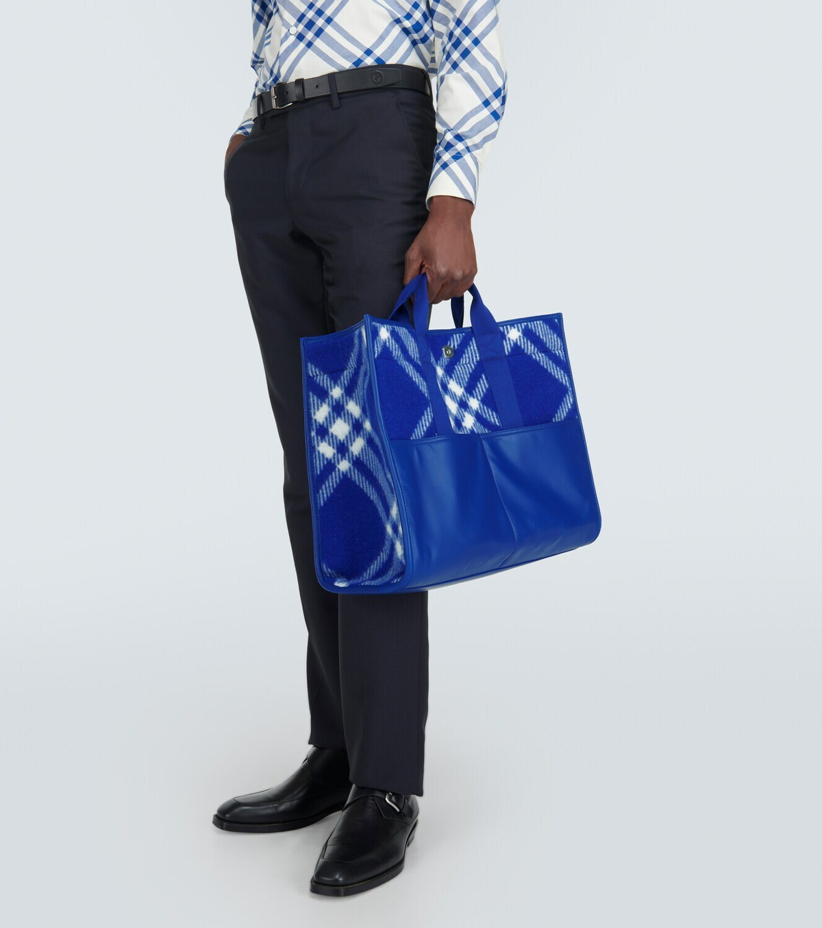 Burberry Jacquard check wool tote bag Burberry
