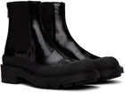 Alexander McQueen Black Leather Chelsea Boots