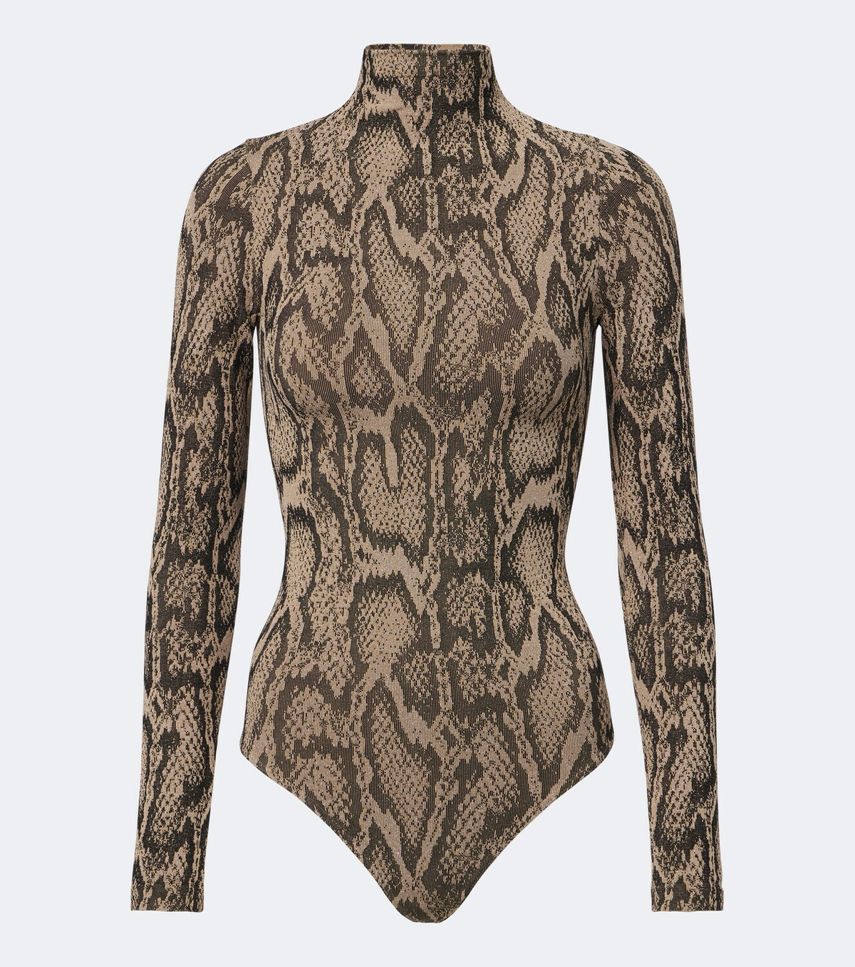 Wolford Snake-print jacquard bodysuit