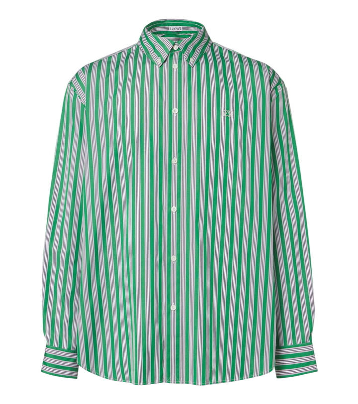 Photo: Loewe Double L striped cotton poplin shirt